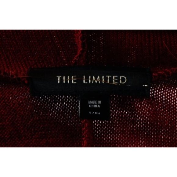 The Limited Buffalo Check Plaid Cardigan Poncho Wrap Black Red Size Small - Picture 6 of 8